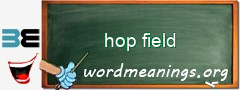 WordMeaning blackboard for hop field